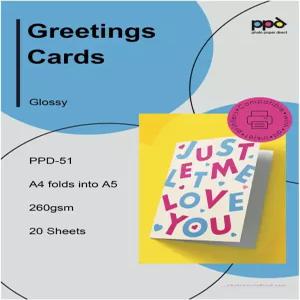 PPD 인사말 카드 용지 잉크젯 프린터용 인쇄 가능 생일 결혼식 초대장용 8.5 x 11 빈 반 접기 5.5 맞춤