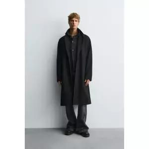 자라 ZARA 워터프루프 텍스처 코트 - 블랙 3948834
