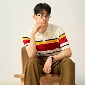 빈폴 케이블 럭비 반팔 니트 - 아이보리 BC5451C600 1268116