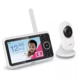 VTech VM350 배터리 포함 비디오 모니터 12시간 비디오 모드 21시간 오디오 모드 5x2.54cm 스크린 1000피트