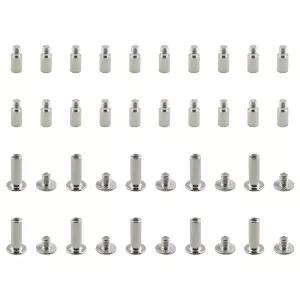 확장 포스트가 있는 BLNDX 30PCS 시카고 나사 직경 5mm 스테인리스 스틸 사진 앨범 링 남성용 패스너 연동