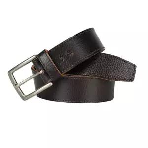 Wrangler 남성용 페블 가죽 벨트, 38mm 캐주얼 허리 청바지용, 선물, 브라운.
