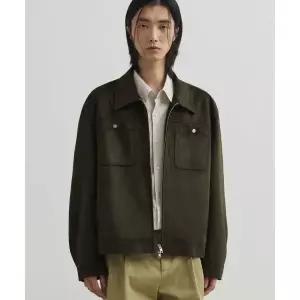 DRAW FIT 스웨이드 패널 트러커 집업 자켓 D.KHAKI DFJK4313DKH 392981
