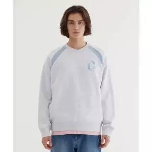 매장정품 COVERNAT 커버낫 블록코어 그래픽 맨투맨 Heather Gray CO2501CR61HG 1548905
