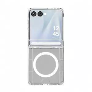 NiceKing 삼성 갤럭시 Z 플립 7 케이스, MagSafe 힌지 프로텍터 포함, 갤럭시 Z 플립7 Zflip7용 투명 마그