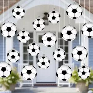 24 풍선 미니 축구공 축구 파티 장식 작은 매달린 밧줄 고리 여름 수영장 비치볼 워터 게임 스포츠 생일