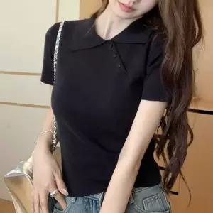 여름 베이직 스판 카라티셔츠 단추포인트 슬림핏