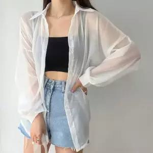 시스루 루즈핏 썸머 린넨 데일리 오버핏 비치셔츠