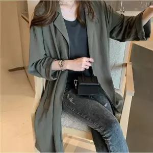 [리더스]  가벼운 로브 스타일 데일리 모던 롱 자켓 (13927760A)