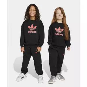 매장정품 ADIDAS 아디다스 KIDS 트레포일 크루 세트 키즈 - 블랙 JX0464 1550617