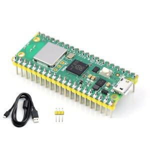 사전 판매된 라즈베리 파이 피코 W 마이크로컨트롤러 보드 기본 키트, 내장 WiFi, RP2040 듀얼 코어 프로세서 기반 2.4/5GHz Wi-Fi 4 지원