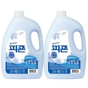 피죤 강력탈취 섬유유연제 레귤러 블루비앙카, 3.1L, 2개