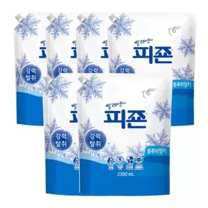 피죤 강력탈취 섬유유연제 블루비앙카 2300ml, 6개