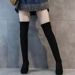 여성 기모 롱부츠 블랙 1P 겨울 캐주얼 안감 신발 레인부츠 여자장화 기모안감장화