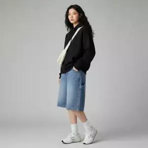 친절한탄씨 듀사크 카펜더 데님 버뮤다 5부 7부 SD-260307 와이드 오버핏 5부 7부 데님 카펜더