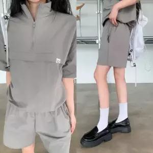 [텐바이텐]아노락 반바지 반팔 캐주얼 나일론 스트링 트레이닝 세트