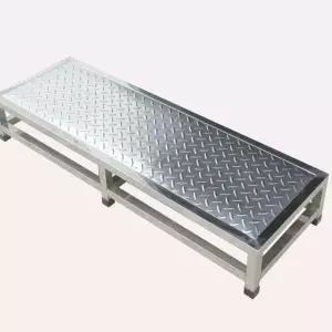 철제 발판 미끄럼방지 1단 스텐 창고 계단 디딤판 120X40x25 A. 맞춤 사이즈 문의