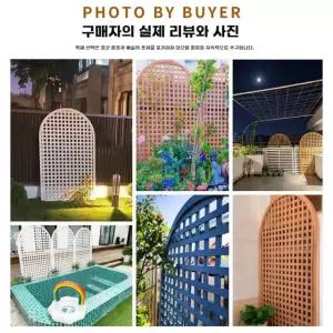 외부파티션 플랜트 지지대 주택 화단 우드 휀스 120x60-티크 옥 A. 12060 로들리
