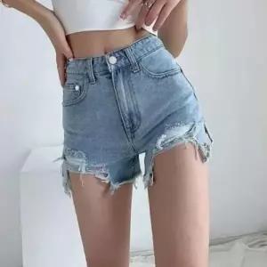 [텐바이텐][홍은]연청 캐주얼 찢청 연청반바지 청반바지 핫 팬츠 여성 데님 숏
