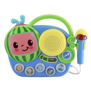 e 코코멜론 토이 싱어롱 (Cocomelon Toy Singalong) 붐박스, 용 마이크 포함, 내장 음악 및 플래시 조명, 팬을 위한 장난감 선물