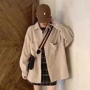 여성 코듀로이 골덴 오버핏 셔츠자켓 아우터 간절기 3색
