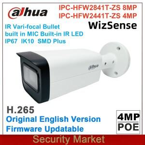 원래 영어 Dahua 4MP IPC-HFW2441T-ZS  8Mp IPC-HFW2841T-ZS POE Lite IR 가변 초점 총알 네트워크 카메라