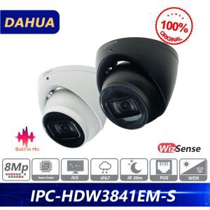 Dahua 국제 버전 IPC-HDW3841EM-S-S2 8MP IR 고정 초점 아이볼 WizSense 네트워크 AI 카메라 내장 마이크