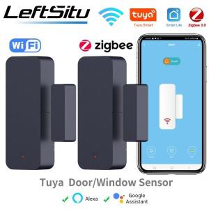 Tuya Zigbee 와이파이 문짝 센서 창문 진입 보안 도난 마그네틱 알람 스마트 라이프 알렉사 구글 홈으로 작
