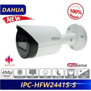 Dahua 오리지널 IPC-HFW2441S-S 4MP IR 고정 초점 안구 WizSense 네트워크 카메라 차량  인간 감지 내장 마