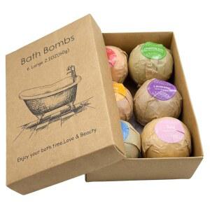 WYNK Bath Bombs 선물 세트 6팩 - 부드러운 피부를 위한 플로럴 향과 시어 버터가 포함된 개별 포장된 Fizzy Bombs, 얼룩이 없는 릴렉싱 아로마테라피 스파 목욕