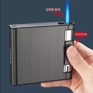 담배 케이스 라이터 일체형 선물용 슬라이드 담배갑 고급 휴대용
