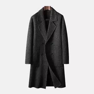 [이카룩] IKALOOK 남성 고퀄리티 헤링본 오버핏 더블 울코트 BCO102 (P003699387)