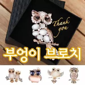 부엉이 브로치 뱃지 어버이날 스승의날 선물용 패션 장식 용품 수납 정리 수납 소품