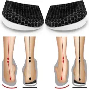 및 과발현을 위한 BIGGCOOL 교정 깔창 발 정렬 활 다리 무릎 을 Orthotics 내측 외측 힐 웨지 삽입물(블랙2