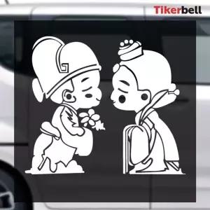 티커벨 전통혼례 신랑신부 포인트 데칼스티커 TKP-39