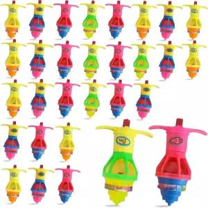 30Pcs 라이트 업 스피닝 탑 글로우 파티 여름용 피나타 스터퍼 교실 보물 상자 경품 연말 학생 선물