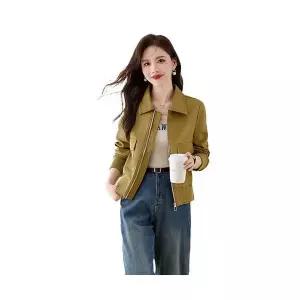 와칸다 여성 여친 코트 가죽무스탕 쇼트 레더 여초봄 핫키 하이엔드 퓨전 재킷 KKE1
