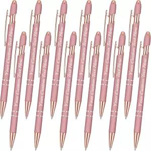 YanNanKe 2 PCS 펜 스타일러스 이름 또는 텍스트가 있는 각인 볼펜 이상적인 기념일 생일 졸업 선물(로즈