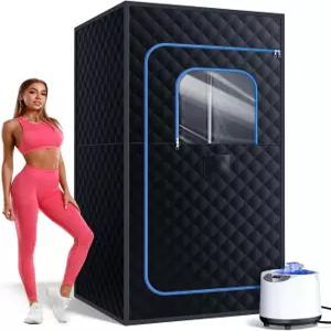 가정용 피쿨라 휴대용 사우나 1200W 3L 찜기 히터 15레벨 리모컨 접이식 의자 아늑한 빅 사이즈 36 71 인치