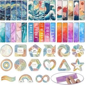 불안을 위한 75PCS 진정 스트립 감각 스티커 템 사무실 교실용 정신 스트레스 해소 텍스처 60 5 특별한