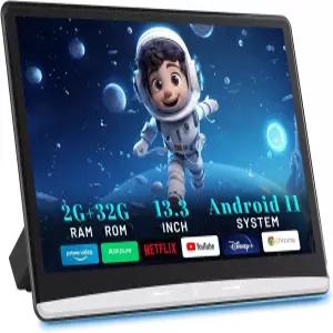 33인치 안이드 카 레스트 비디오 플레이어 2G+32G 4K IPS 터치 스크린이 장착된 뒷좌석 TV 엔터테인먼트