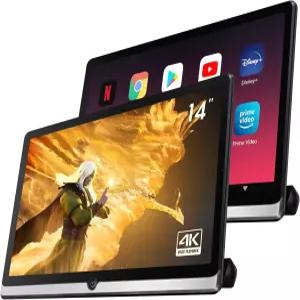 4인치 4K Android 00 휴대용 자동차 TV 레스트 모니터 태블릿 뒷좌석 지원 전화 무선 미러링 터치스크린