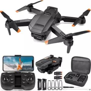 카메라가 장착된 드론 080P HD FPV 접이식 미니 RC 쿼드콥터 배터리 2개(비행 시간 연장) 제스처 제어 90°