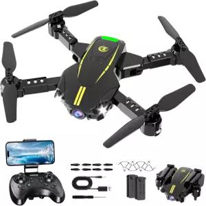 카메라가 장착된 드론 080P HD FPV 접이식 미니 2 배터리가 RC 쿼드콥터 중력 제어 원키 이륙/착륙 360