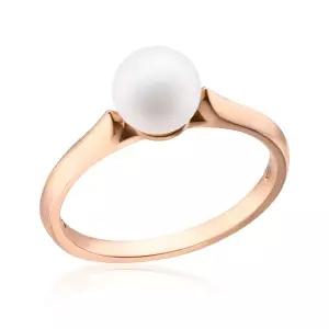 [비앤비골드] 14K 심플 볼륨 6.5mm 담수진주 반지 RSS21293