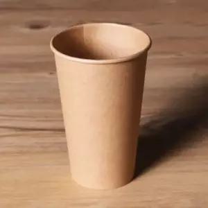 일회용 무지 크라프트 종이컵 480ml 16온스) 커피 종이컵 1000개 두꺼운종이컵 이중종이컵
