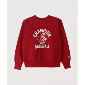 챔피온 CHAMPION 리버스위브 BASEBALL 레귤러핏 기모 스웨트셔츠 Maroon 915020