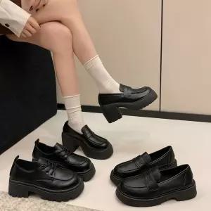 모노 레더 데일리 블랙 로퍼 3종