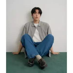 브랜드정품 빈폴 BEANPOLE MEN 젠틀테크 아우터형 반소매 셔츠 라이트 그레이 153860