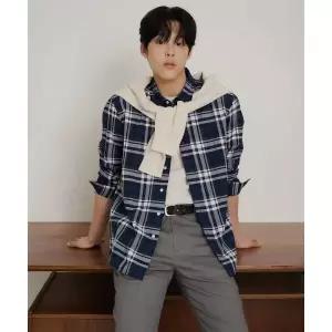 브랜드정품 빈폴 BEANPOLE MEN 캐주얼 여름 미들 체크 셔츠 - 그린 154058
